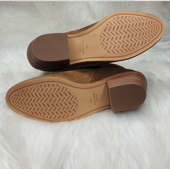 Cole Haan Gracy Bootie (45 mm) Earthen Agora Burnished Suede Boots - Picture 16 of 16